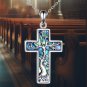 925 Sterling Silver Celtic Knot Cross Necklace For Women Her