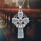 925 Sterling Silver Celtic Knot Cross Infinity Heart Love Cross Necklace For Wo 925 Sterling Silver Celtic Knot Cross Infinity Heart Love Cross Necklace For Wo