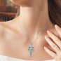 925 Sterling Silver Celtic Knot Cross Infinity Heart Love Cross Necklace For Wo