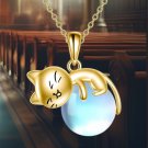 Cat Necklace 925 Sterling Silver Jewelry Gifts for Women Her Cat Lovers