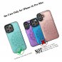 For iPhone 16 Pro Max Case with Card Holder, Flower Magnetic Clasp Flip 16