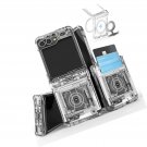 Case for Galaxy Z Flip 6 Clear Hinge Wallet Drawing Design 2-Card Slim with Case Case for Galaxy Z Flip 6 Clear Hinge Wallet Drawing Design 2-Card Slim with Case