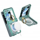 for Samsung Galaxy Z Flip 6 Case Clear with Hinge Protection and Ring Stand