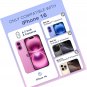 Compatible with iPhone 16 Case Glitter, [5 in 1] with 2X Screen Protector