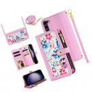 Floral Wallet Case for Samsung Galaxy Z Fold 5 5G 2023 with Wrist Strap Shoulder Floral Wallet Case for Samsung Galaxy Z Fold 5 5G 2023 with Wrist Strap Shoulder