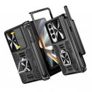 for Galaxy Z Fold 4 Case with S Pen Holder, [Hinge Protection][360°Ring Z