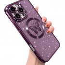 For iPhone 16 Pro Max Case Magnetic,for Women Girl Soft Cute Butterfly Pattern
