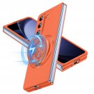 Magnetic Case for Samsung Galaxy Z Fold 5 with Rotatable Stand, Matte PC Case Z