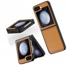 Genuine Leather for Samsung Galaxy Z Flip 6 Case,Genuine Leather + Hard PC Shell Genuine Leather for Samsung Galaxy Z Flip 6 Case,Genuine Leather + Hard PC Shell