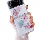 Compatible Samsung Flip 4 Case Clear Women Girls Pink Butterfly Stars Sparkle Z Compatible Samsung Flip 4 Case Clear Women Girls Pink Butterfly Stars Sparkle Z