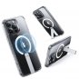 for iPhone 16 Pro Case with Stand, Compatible with MagSafe, Magnetic Case 16