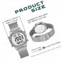 Women's Step Counter Pedometer Watch with Stainless Steel Bracelet, Stylish No