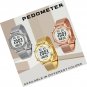 Women's Step Counter Pedometer Watch with Stainless Steel Bracelet, Stylish No