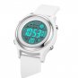 Womens Digital Watches LED Screen Silicone Strap Watch Military Multifunction