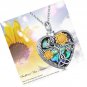 Sunflower Urn Necklace for Ashes Cremation Jewelry 925 Sterling Silver Bee Note