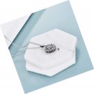 Sterling Silver Sunflower Urn Necklace for Ashes Rose Flower Cremation Jewelry