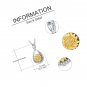 Infinity Sunflower Urn Necklace for Ashes Cremation Jewelry 925 Sterling