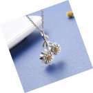 Sunflower Dual Urn Pendant Necklace 925 Sterling Silver Hold Two keepsakes for Sunflower Dual Urn Pendant Necklace 925 Sterling Silver Hold Two keepsakes for