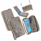 for Samsung Galaxy S25 Ultra Wallet Case,Crossbody Dual Zipper Detachable for Samsung Galaxy S25 Ultra Wallet Case,Crossbody Dual Zipper Detachable