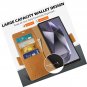 Wallet Case for Galaxy S25 Ultra 5G, Genuine Leather RFID Blocking Card