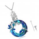 Dragonfly/Tree of Life/Angel Wings/Paw Print Cremation Jewelry for Ashes 925 Urn