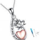 Heart Urn Necklace for ashes for Women Sterling Silver