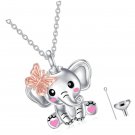 Elephan Cremation Urn Necklace for Human Pet Ashes 925 Sterling Silver Elephan Cremation Urn Necklace for Human Pet Ashes 925 Sterling Silver