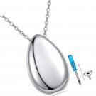 Teardrop Urn Necklace for Ashes for Women Sterling Silver Cremation