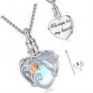 Urn Necklace Cremation Jewelry for Ashes for Women Men Sterling Silver