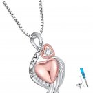 Infinity Heart Urn Necklace Sterling Silver