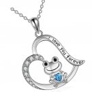 Frog Necklace for Women Sterling Silver Cute Frog Frog Necklace for Women Sterling Silver Cute Frog