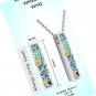 Urn Necklaces for Ashes Sterling Silver 3D Vertical Bar Memorial Pendant
