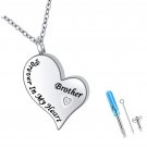 Cremation Urn Necklace for Ashes 925 Sterling Silver Forever in My Urn