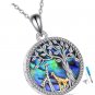Giraffe Necklace 925 Sterling Silver Abalone Shell Giraffe Pendant of