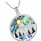 Mountain/Mustard Seed Necklace for Women 925 Sterling Silver Abalone Mountain/Mustard Seed Necklace for Women 925 Sterling Silver Abalone