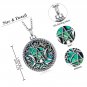 925 Sterling Silver Celtic Triple Moon Goddess Urn Necklace for Ashes Abalone of