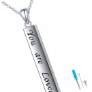 925 Sterling Silver Bar Urn Necklace d Pendant Eternity Cremation Jewelry for 925 Sterling Silver Bar Urn Necklace d Pendant Eternity Cremation Jewelry for