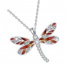 Dragonfly Necklace 925 Sterling Silver with Abalone Dragonfly Pendant Day Dragonfly Necklace 925 Sterling Silver with Abalone Dragonfly Pendant Day