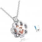 925 Sterling Silver Urn Necklace for Pet Ash - Memorial Ash Pendant Locket for
