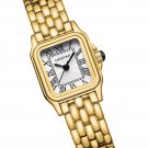 Gold Watch for Women with Small Vintage Bracelet, Rectangular Case Gold Watch for Women with Small Vintage Bracelet, Rectangular Case