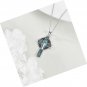 Celtic Cross Necklace Sterling Silver Religious Cross Pendant Abalone Shell