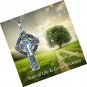 Celtic Cross Necklace Sterling Silver Religious Cross Pendant Abalone Shell