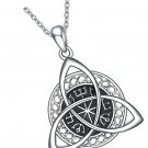 Good Luck Celtic Knot Viking Pendant Necklace for Womens Polished 925 Good Luck Celtic Knot Viking Pendant Necklace for Womens Polished 925