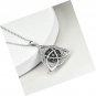 Good Luck Celtic Knot Viking Pendant Necklace for Womens Polished 925