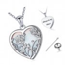 Urn Necklace for Ashes Sterling Silver Filigree Locket Necklace that Holds
