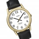 Timex Men's Indiglo Easy Reader Gold Tone White Dial Leather Band Analog Timex Men's Indiglo Easy Reader Gold Tone White Dial Leather Band Analog
