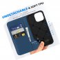 Case for iPhone 16 Pro Max 5G 2024, Genuine Leather Wallet Flip RFID 16