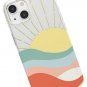 For iPhone 13 Mini Case | Here Comes The Sun | Cute Colorblock Sunset Case