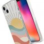 For iPhone 13 Mini Case | Here Comes The Sun | Cute Colorblock Sunset Case