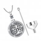 Cremation Jewelry for Ashes S925 Sterling Silver Urn Necklace Memorial for